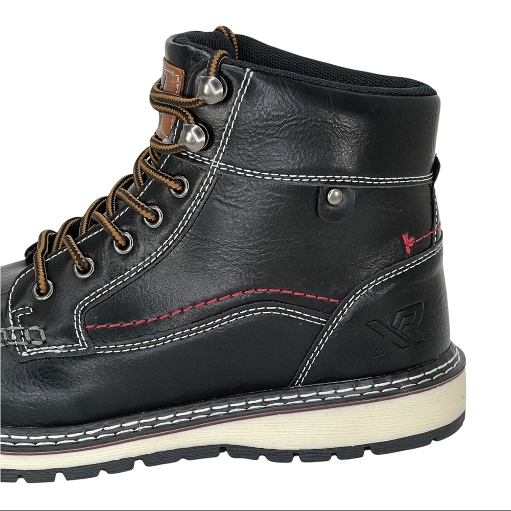 XRAY Black Faux Leather Cushioned Mens Ankle Boots - Picture 4 of 12